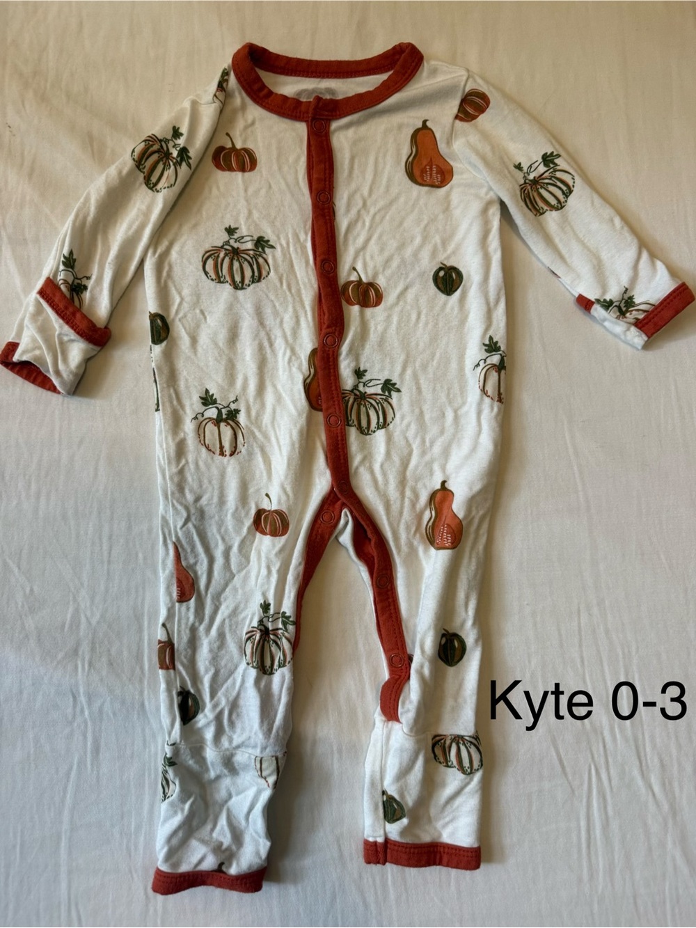 Kyte BABY snap overall Pumpkin